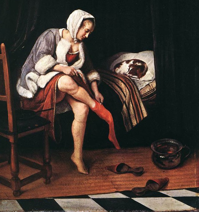 The Morning Toilet by Jan Steen. Image: Adapted from Wikimedia